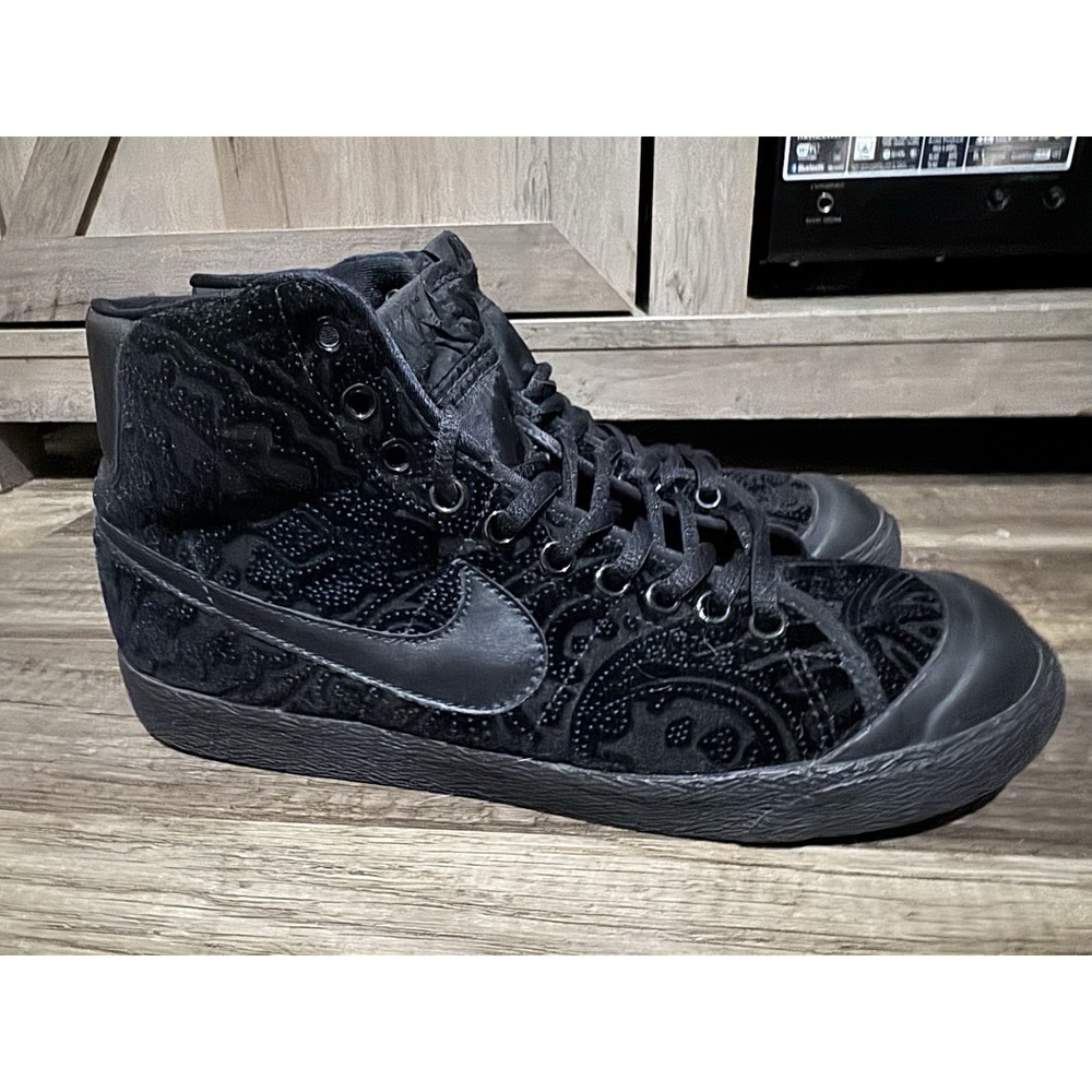 Nike‎ All Court Hi-Top 316482-001 Women's Size 9 Black Rare Shoes Sneakers Suede